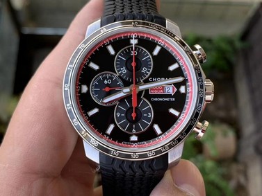 MILLE MIGLIA 168571 SS V7F 1:1 BEST EDITION BLACK DIAL ON BLACK RUBBER STRAP 7750 - 1:1 Mirror Replica