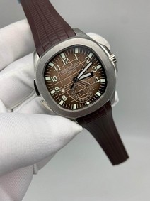 Patek Philippe Aquanaut Chocolate Silver Dial - 1:1 Mirror Replica