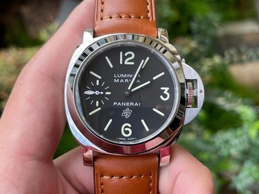 PN005XLE - PAM005 Luminor Marina 44mm SS/LE Blk XF A6497 - 1:1 Mirror Replica