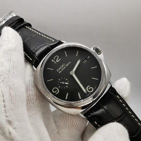PAM388 O VSF 1:1 Best Edition Black Dial on Black Leather Strap P.9000 Super Clone V2 Mirror Replica