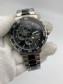 TagHa steel Black Dial Replica Watch