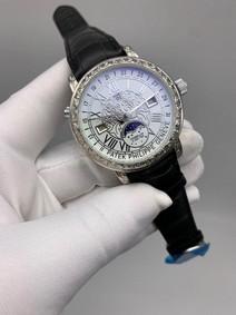 Patek Philippe Geneve Engraved White Dial Replica Watch