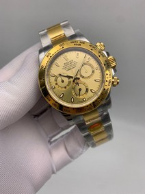 Rolex Daytona Gold Dial SG Strap Mirror Replica