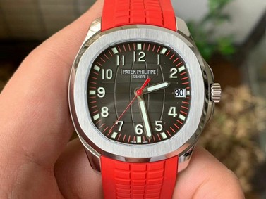 Aquanaut 5167A Singapore Edition SS ZF 1:1 Best Edition Red Second Hand on Red Rubber Strap 324CS Mirror Replica