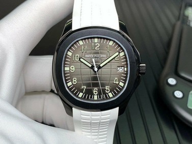 Aquanaut Black Venom DLC ZF 1:1 Best Edition Black Dial on White Rubber Strap 324CS Mirror Replica