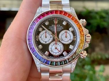 Rolex Daytona 116595 RBOW SS/SS Black BLF Replica Watch