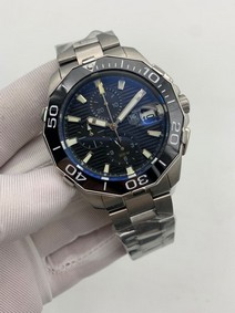 Tag Heuer Silver Case Black Dial Replica Watch