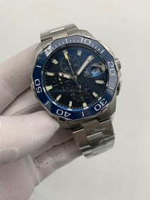 Tag Heuer Silver Case Blue Dial Replica Watch