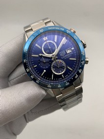 Tag Heuer Blue Dial Chrono on SS Strap Replica Watch