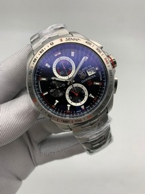 Tag Heuer Black Dial Chrono on SS Strap Replica Watch