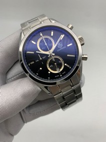 Tag Heuer Black Dial Chrono on SS Strap Replica Watch