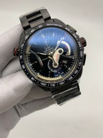 Tag Heuer Black Dial on SS Strap Mirror Replica