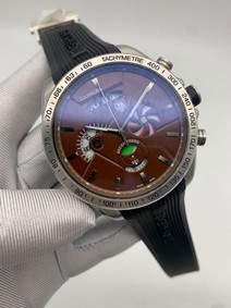 Tag Heuer SLS Brown Dial on Black Strap Replica Watch