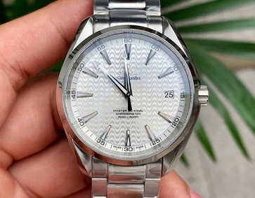 Omega Aqua Terra co axial white wave Mirror Replica