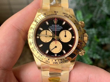 Daytona 116508 Paul Newman YG Noob 1:1 Best Edition 904L SS Case and Bracelet Black/Gold Dial SA4130 V4 Mirror Replica