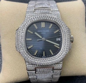 Patek Philippe Nautilus Jumbo 5719 Full Diam SS/SS Diam PPF 1:1 Best Edition Version Replica Watch